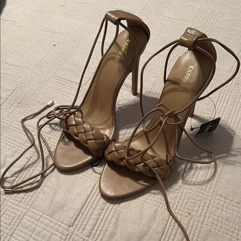 Express Women's Tan Heeled Sandals